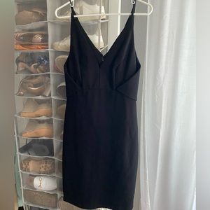 Mystic Black Strappy Mini Dress